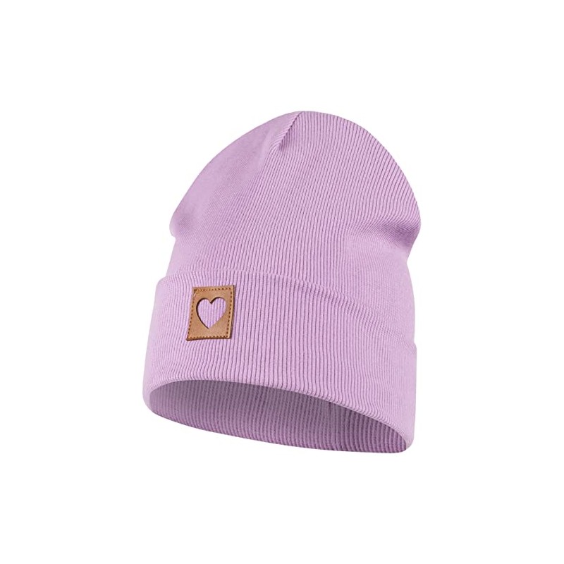 Smarilla Beanie Hat Girls Women Children Transition Hat Ribbed, lilac
