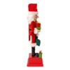 Kurt Adler 15-Inch Santa Nutcracker Countdown Calendar with Gift Sack