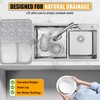 Luxet Silicone Dish Drying Mat with Built-in Drain Lip -
