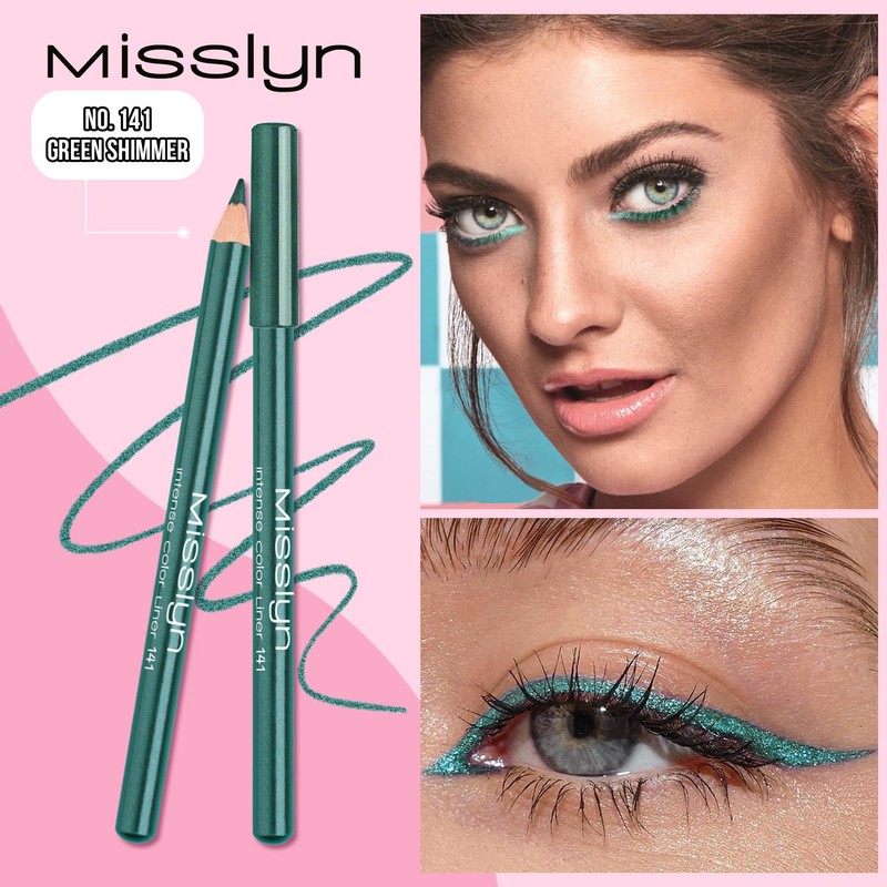 Misslyn Black Eye Pencil without Smudging, 3 Make-Up Pens with
