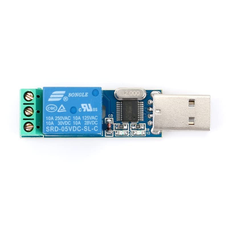 JESSINIE USB Serial Port Control Relay Module Sturdy Durable Lightweight