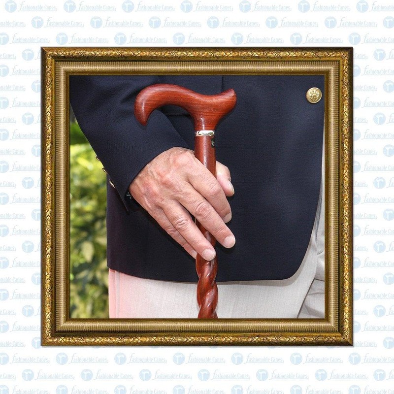 Royal RC Canes Rope Twist Derby Cane – Padauk Wood