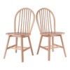 Winsome Windsor 2-Piece Chair Set, Solid Wood, Natural Finish