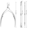 Cuticle Trimmer Cuticle Remover with Cuticle Pusher, XUNXMAS Professional Stainless