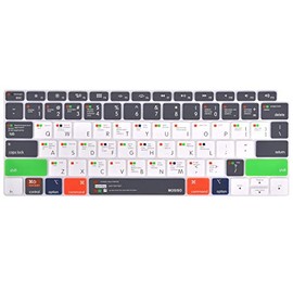 MOSISO Keyboard Cover Compatible with MacBook Air 13 inch 2019 2018 Release A1932 with Retina Display & Touch ID, Waterproof Dust-Proof Protective Silicone Skin, Mac OS X Shortcut, Gray