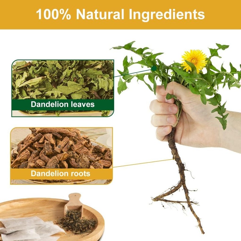 Organic Dandelion Tea, Dandelion Leaf & Root Tea, Herbal Tea,