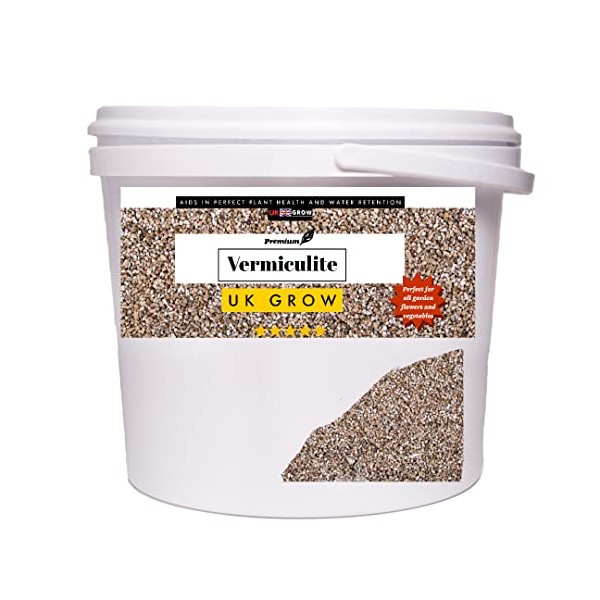 UK GROW Premium Bucket of Vermiculite 1L 2L 3L 5L