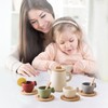 IEATFO Tea Party Set for Kids Wooden Tea Set for