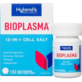 Hyland's Bioplasma Cell Salts Tablets, Natural Homeopathic Combination of Cell Salts Vital to Cellular Function, For Cold Symptoms, Nervous Tension, Fatigue and Headaches, 100 Count