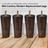 La Vane 5 inch Wooden Furniture Legs, 4PCS Soild Wood