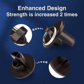 Vasteo Replacement Parts End Cap with Ring,Weather Resistance,for Coolaroo Exterior Roller Shade,Outdoor Blinds,Roller Shade(Brown,1 Pair)