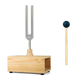 MIMIRACLE 432Hz Tuning Fork Set with Elegant Wooden Resonator - Ideal for Meditation and Relaxation