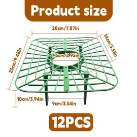ZeniPremunz 12 Packs Square Strawberry Supports,Strawberry Plant Support,Equipped with 4 sturdy Strawberry Plant Stand legs,Strawberry plant protector,Strawberry protection For Greenhouse accessories