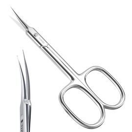 THRAU Precise Cuticle Scissors with Extra Fine Curved Tip