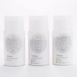 THERA Enzyme Flour Set of 3 White Flour Each, 1.8 oz (50 g), Facial Cleansing