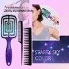 Professional Hair Brush Set, Starry Sky Series, Purple Galaxy Design