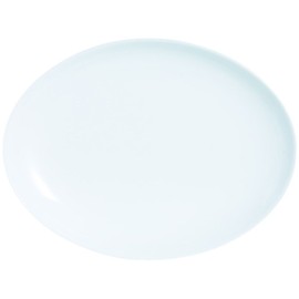 Dajar Diwali Oval Platter 33 x 25 cm, White, 33 x 25 x 3.1 cm