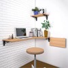 Escuadra Metálica Plegable de Pared, Ménsulas Reforzadas, Soporte Abatible Plegable