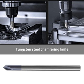 OTOTEC 90° 3 Flutes Chamfer End Mill 90 Degree Milling Cutter V Groove Router Bit Milling Accessories for Carving V Groove CNC Lettering and Signs