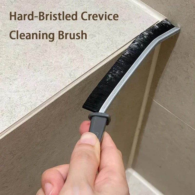 Techson 5 Pack Hard Bristle Crevice Cleaning Brushes with Long