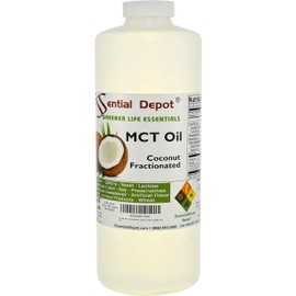 Essential Depot Coconut Oil - Fractionated - MCT Oil - 5 Quarts - 32 oz per quart container - Food Grade - safety sealed HDPE container with resealable cap