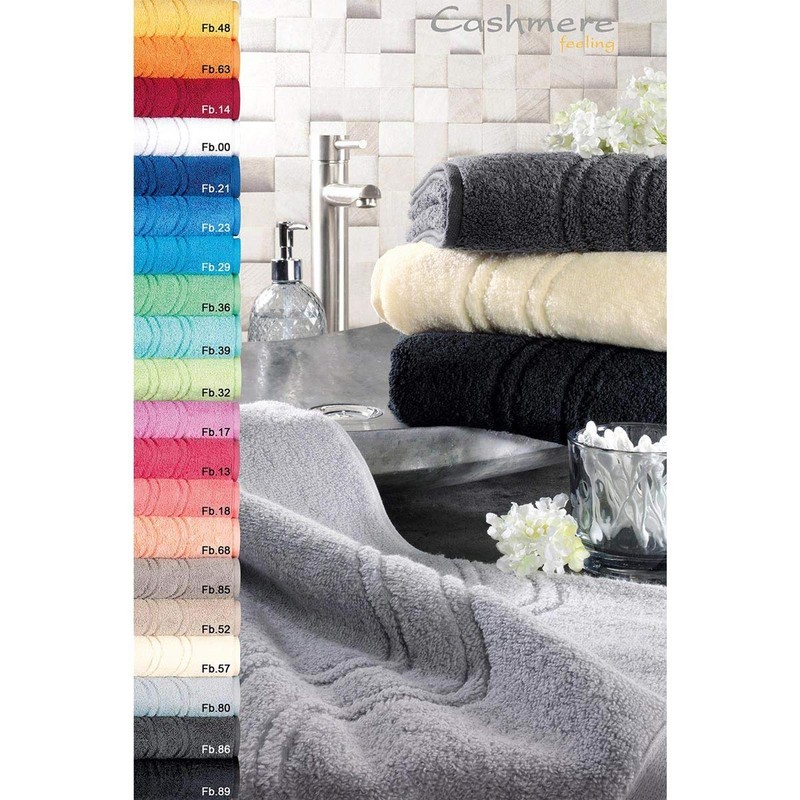 Cashmere Terry Bath Towel 75 x 140 cm Plain Chrome