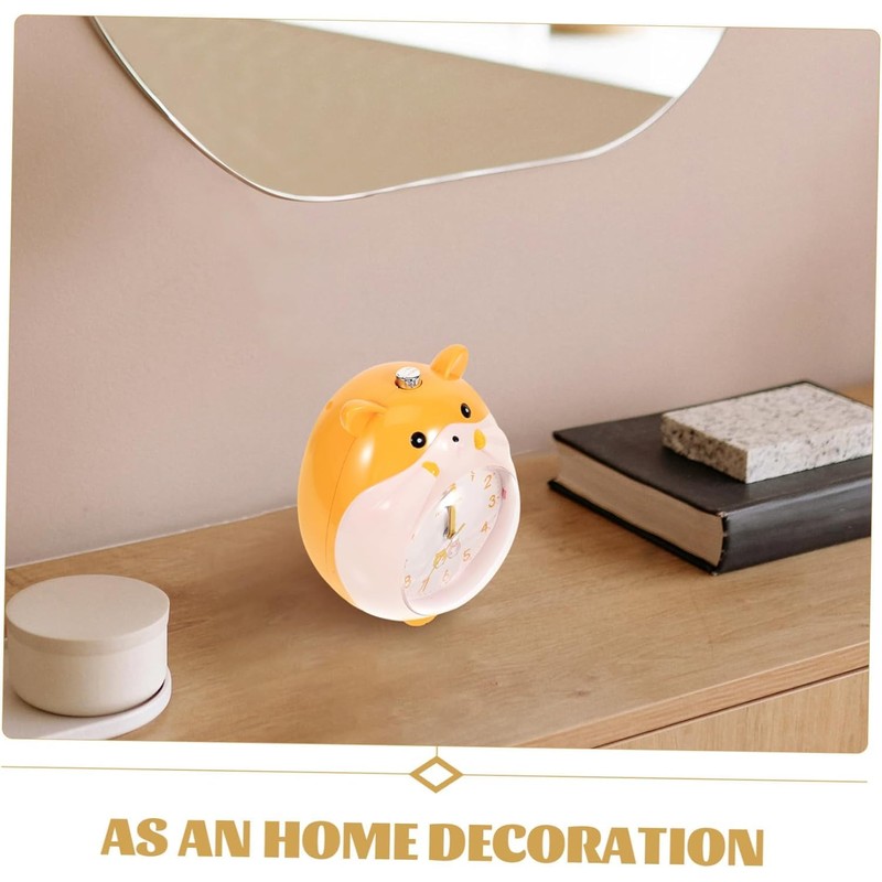 Alarm Clock, Loud Hamster, Silent Design, Snooze Function, Night Light,