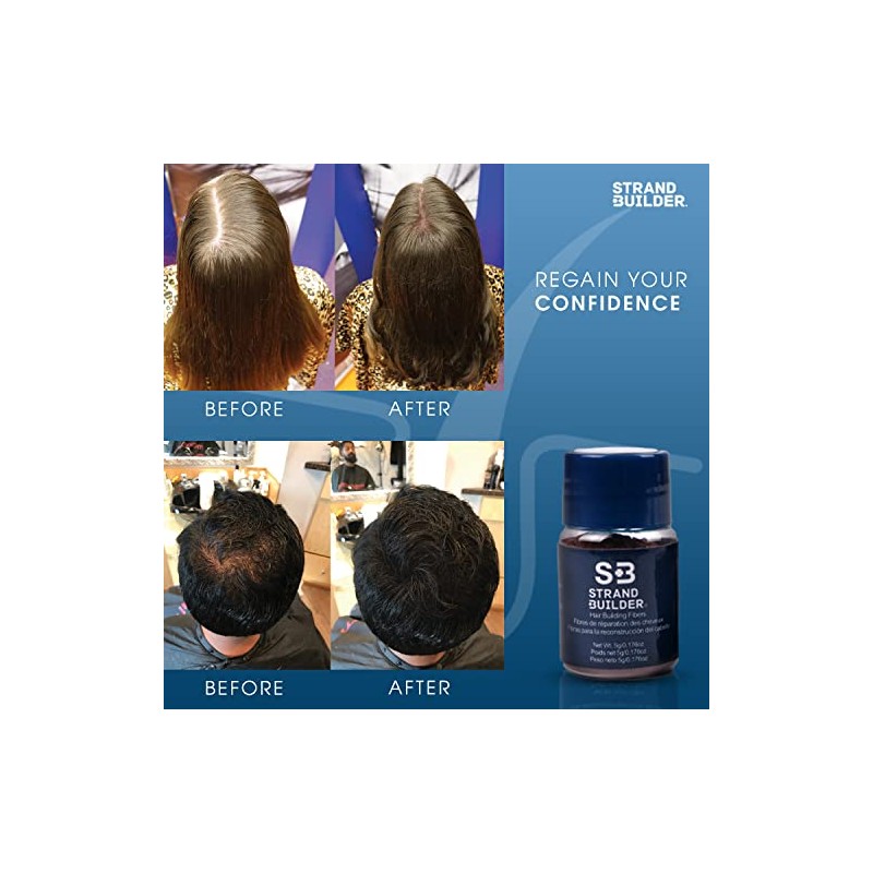 Keratin Hair Fibers for Thinning Hair, Medium Brown, Unscented, 15g