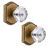 CLCTK Crystal Glass Dummy Door Knob, Hall and Closet Antique