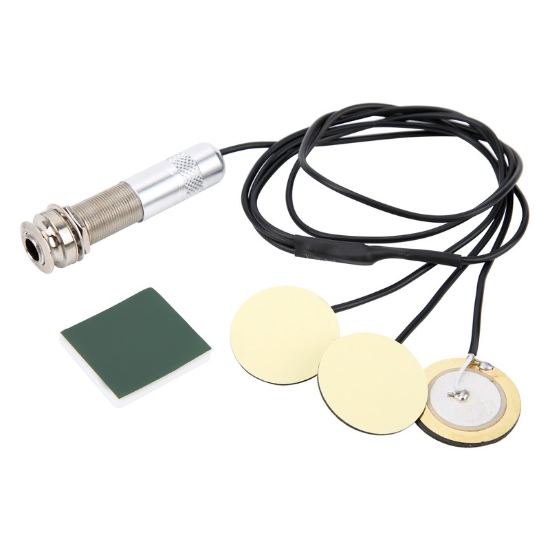 Guitar Pickup Avoid Trepanning SelfAdhesive Piezo Transducer for Acoustic Ukulele(Black