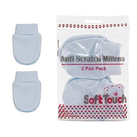 Mini Mart Online Limited Baby Anti Scratch Mittens, 2 Pairs, Scratch Mitts, Twin Pack