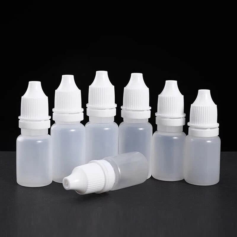 AIMALL 50-Pack 5ml Clear Empty Plastic Dropper Bottle Squeezable Eye