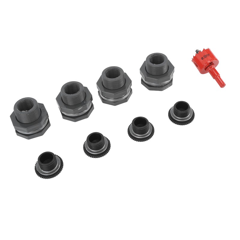 3/4 Inch Rain Barrel Bulkhead Fitting Kit with Plugs Hole