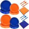 Uiifan 144 Pcs Plastic Plates for Party Set 9" Dinner