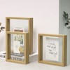 Photo Frame, Postcard Size, Double-Sided, Glass, Antique, Natural, Stylish, Pressed