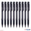 DIGNO Retractable Ballpoint Pens, BLACK, Medium Point (1.0mm), Pack of
