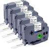 Brother 5 PK For Brother P-Touch TZe-231 TZ-231 12mm White