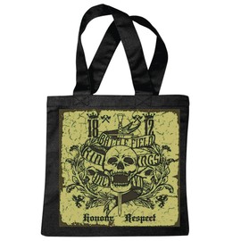 Reifen-Markt Tasche Umhängetasche BATTLE FIELD SKULL BIKERSHIRT GOTHIC BIKE CLUB MC MOTORCYCLE CHOPPER CUSTOM MOTORRAD MOTORRADTREFFEN CLUB TREFFEN Einkaufstasche Schulbeutel Turnbeutel in Schwarz