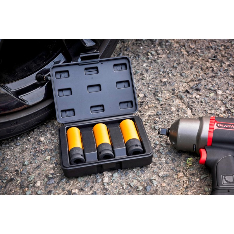 GEARWRENCH 3 Piece 1/2" Drive High-Strength Wheel Protector Impact Metric