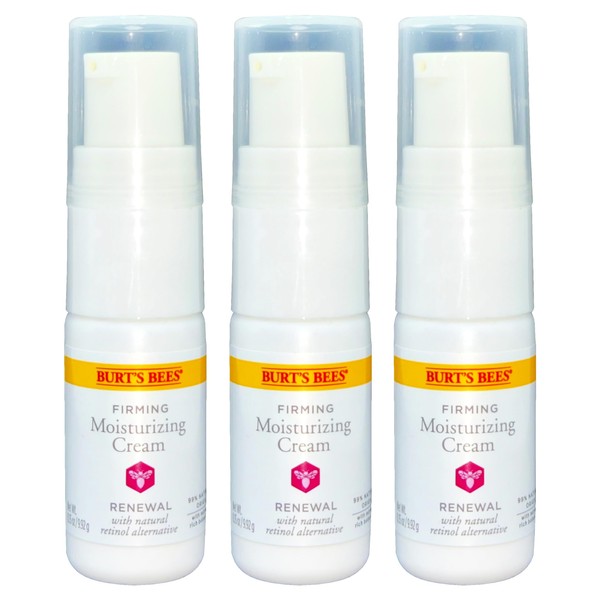 Burt's Bees Renewal Firming Moisturizing Cream, 3-Pack (0.35 oz Each),