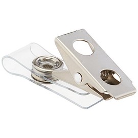 BAUMGARTENS ID Strap Clip Adapter, Vinyl, 25 per Pack, Clear (BAU68010)