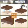 Therwen 16 Pcs (Brown,for 4'' x 4'' Nominal,Actual 3.5'' x