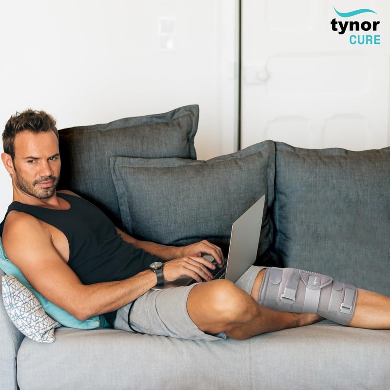 Tynor Knee Immobiliser 14"/36cm, Green, Small, 1 Unit