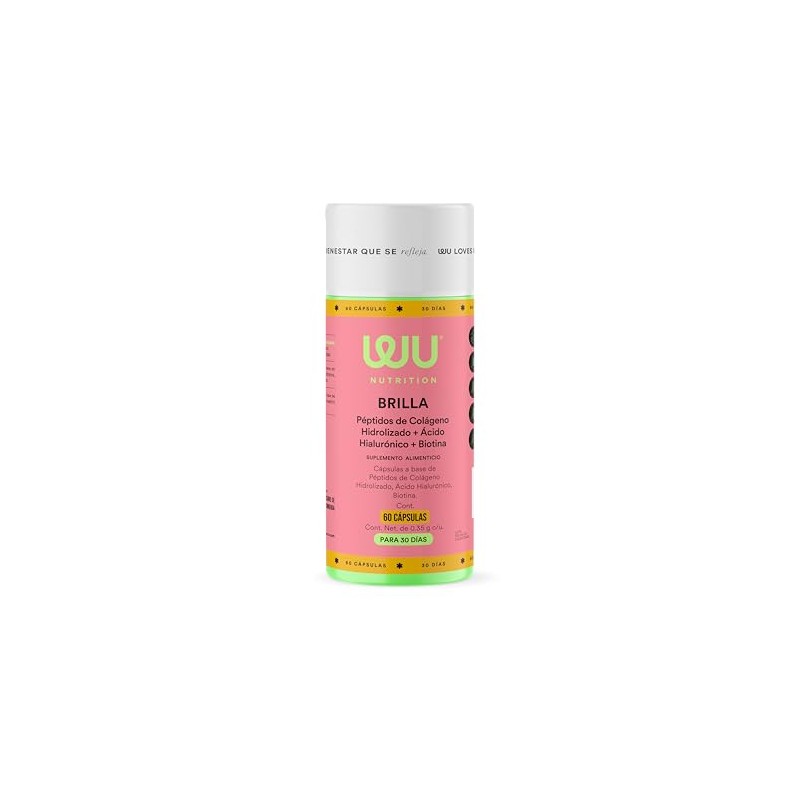 WU Nutrition BRILLA - Colágeno Hidrolizado con Biotina y Ácido