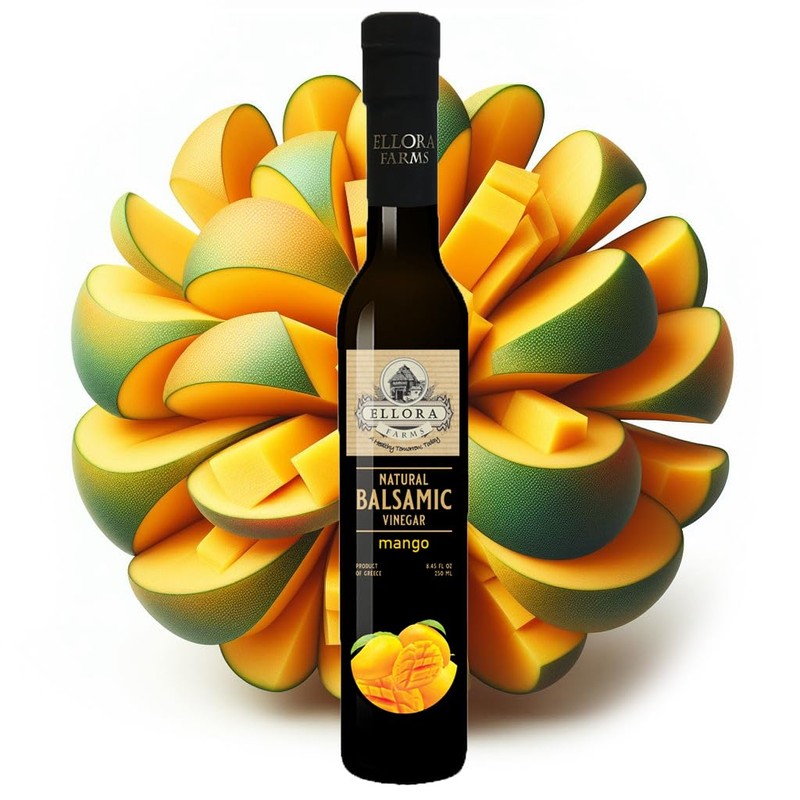 Ellora Farms, Mango fruit Infused Greek Balsamic Vinegar, thick and