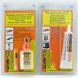 Incredible PTFE Lubes for improving Slot Car Speed and Performance (Both Analog & Digital) All Scales, All Brands by Labelle Lubricants 102+106, Also See Listing for Labelle Slot car Track Cleaner