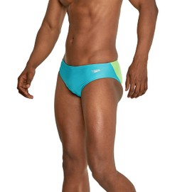 Speedo Men's Standard Swimsuit Brief Endurance+ The One, Green Gecko Splice