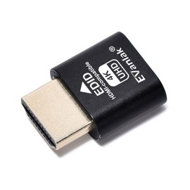 EVanlak HDMI Dummy Plug Headless Ghost Display Emulator Premium Aluminum PC（Fit Headless-3840x2160@60H New 3RD）-1Pack
