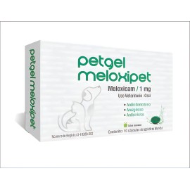 Meloxipet 1mg Petgel Dolor Desinflama Perros Y Gatos 10 Caps