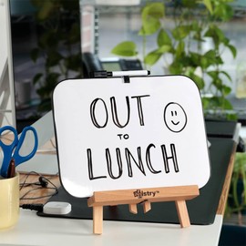 Stein Design 10 Pack Natural Beechwood Display Easels - Elm Finish - Small 7-1/2" x 11" Table Top Easel Stand for Painting, Adjustable A-Frame Construction, Ideal for Wedding Signage, Painting Parties